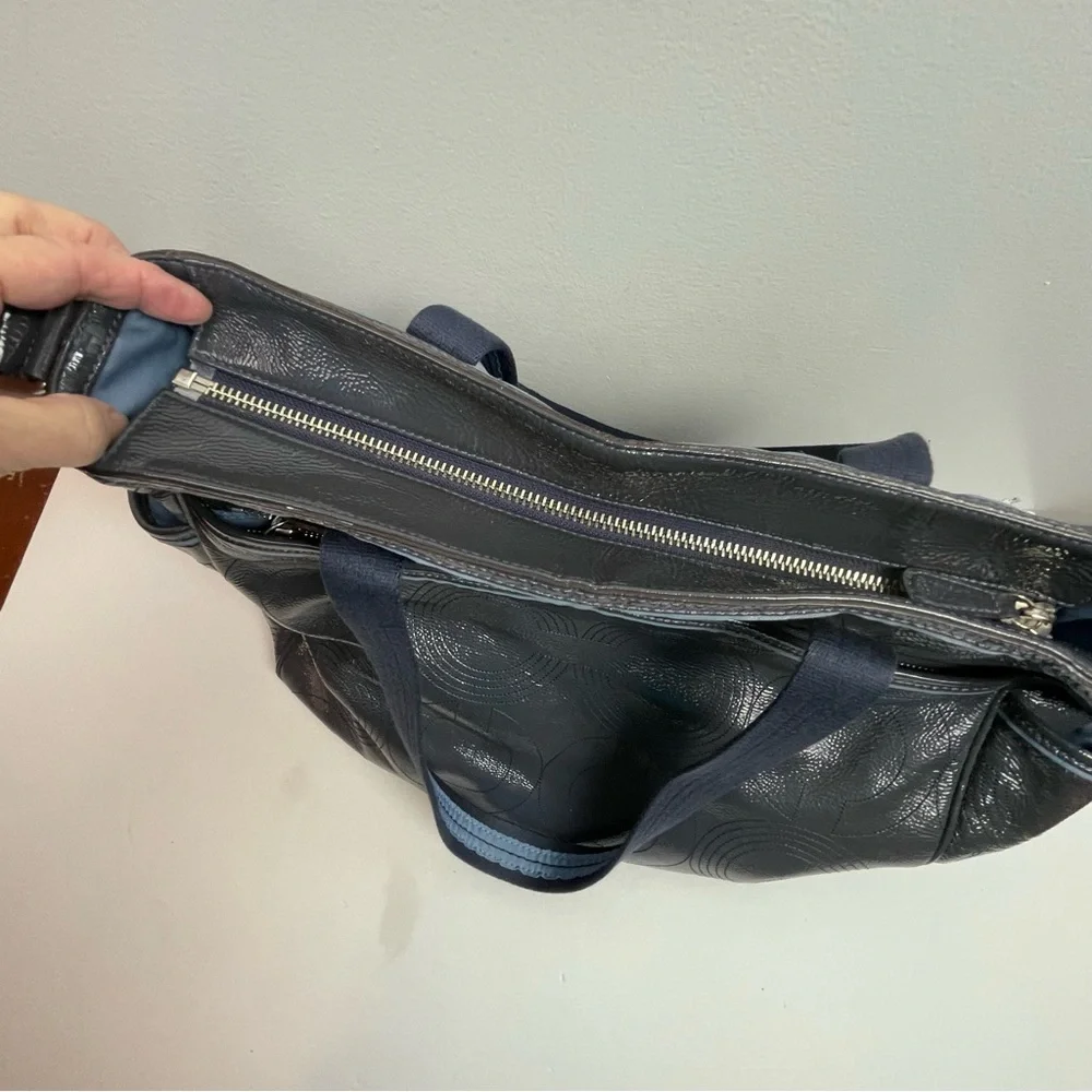 Coach Gray & Blue Diaper Tote Bag - Picture 7 of 7